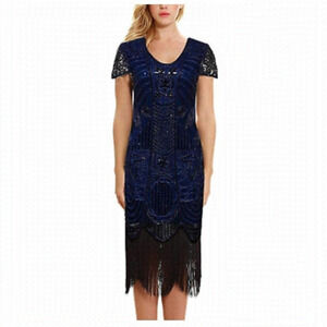💥nwt Uniq Sense Sequin Art Deco Flapper Dress💥